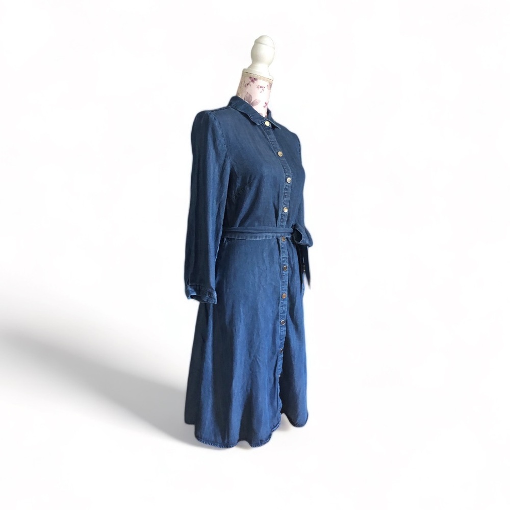 Tommy Hilfiger 3/4-Sleeve Chambray Shirtdress - Picture 3 of 5